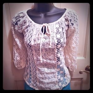 Bohemian Peasant Womens Shirt Blouse S